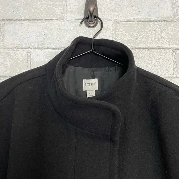 J. Crew Factory Black Pea Coat - Picture 6 of 12